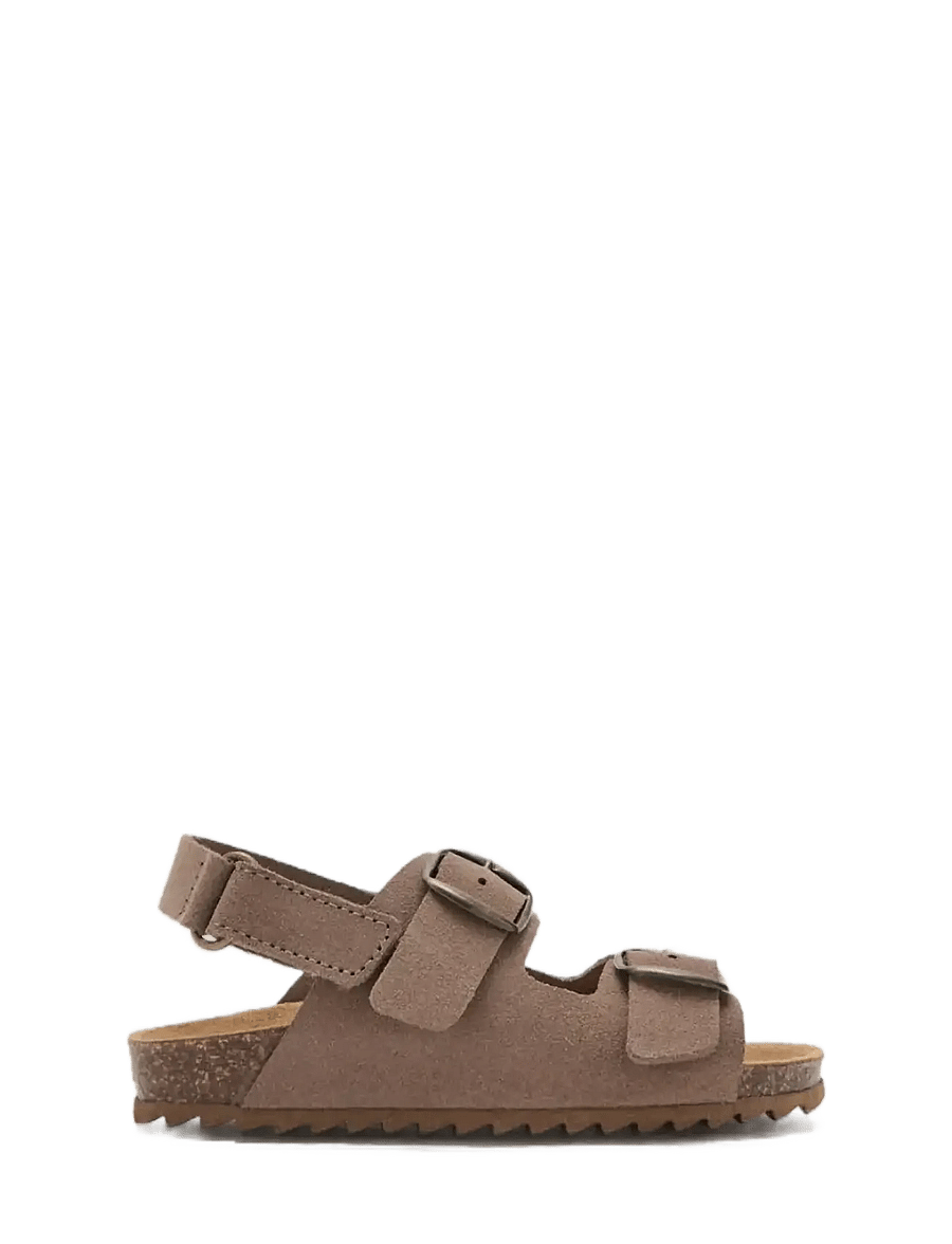Mango - Buckles leather sandal - sandaler - medium brown - 0