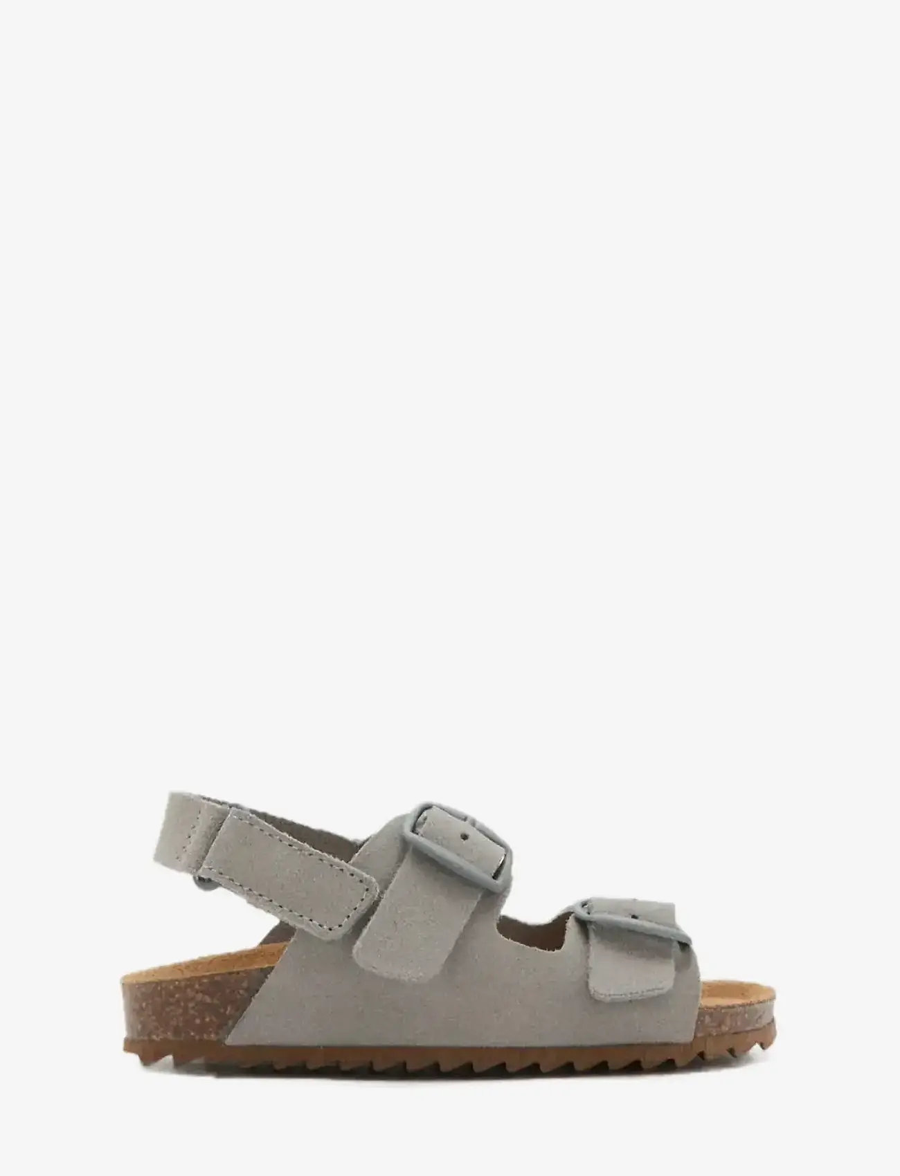 Mango - Buckles leather sandal - sandaler - grey - 0
