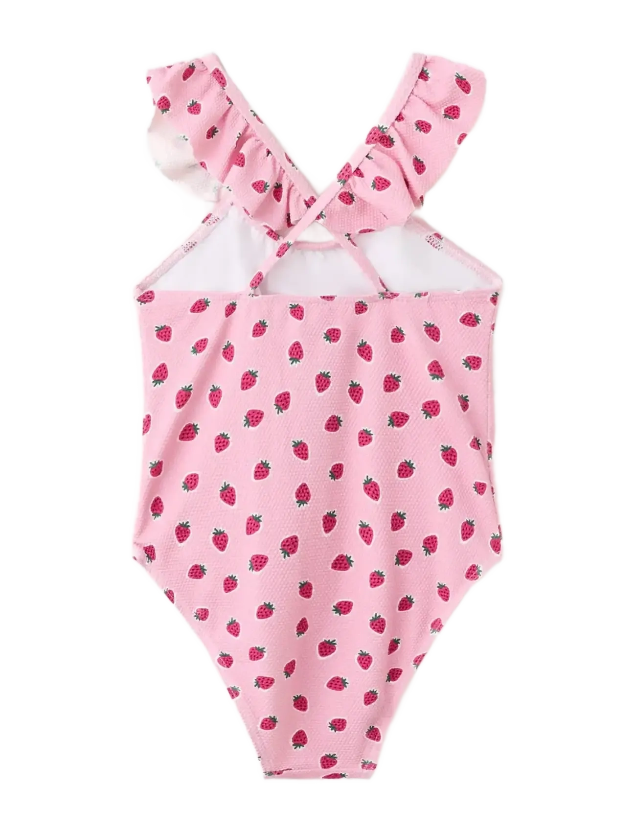 Mango - Strawberry print swimsuit - baddräkter - pink - 1