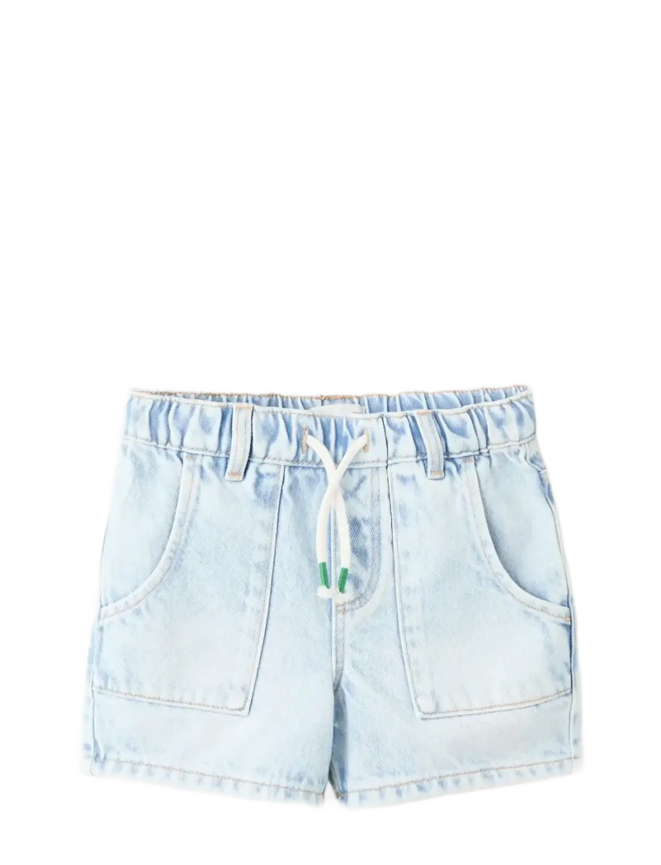 Mango Denim bermuda shorts with drawstring - Baby 44-92 - OPEN BLUE / blue