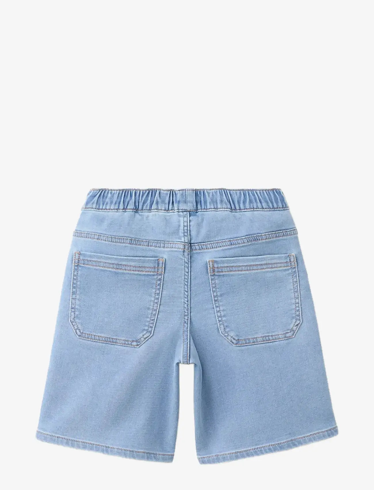 Mango - Elastic waist denim Bermuda shorts - denimshorts - open blue - 1