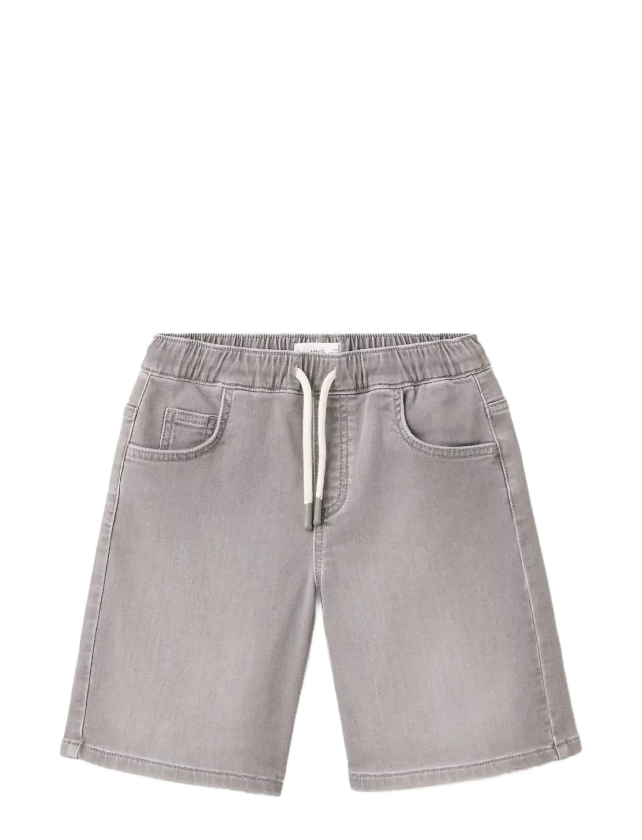 Mango Elastic waist denim Bermuda shorts - Shorts - OPEN GREY / grey