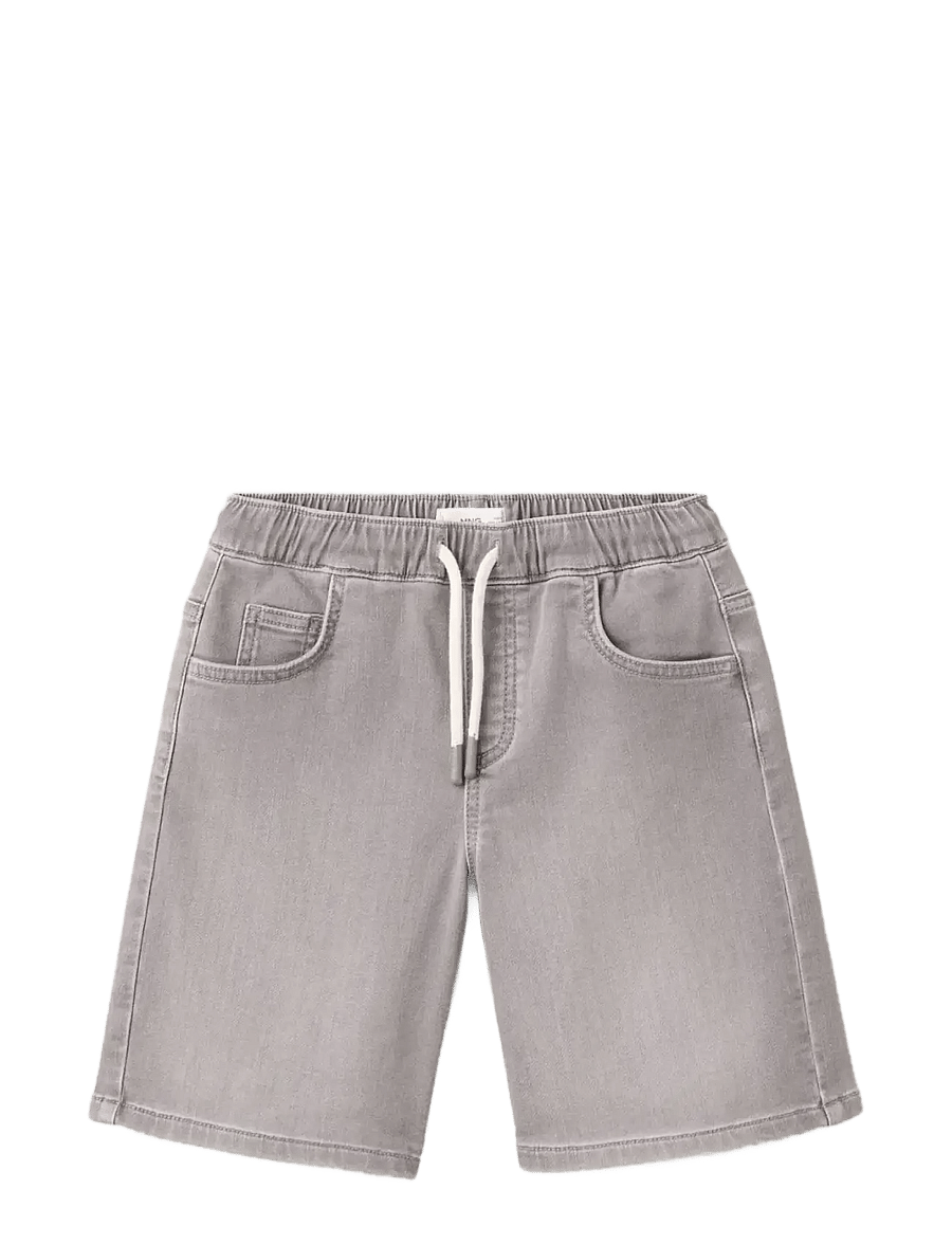 Mango - Elastic waist denim Bermuda shorts - denimshorts - open grey - 0