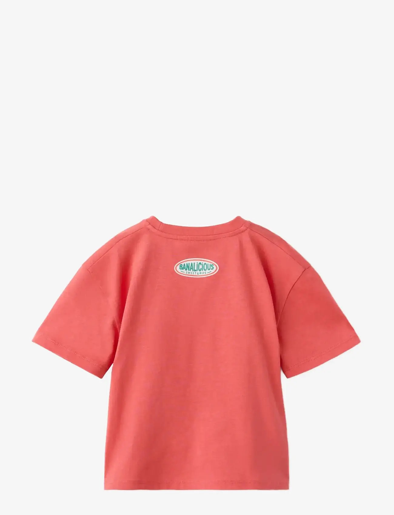 Mango - Printed cotton-blend t-shirt - kortærmede t-shirts - bright red - 1