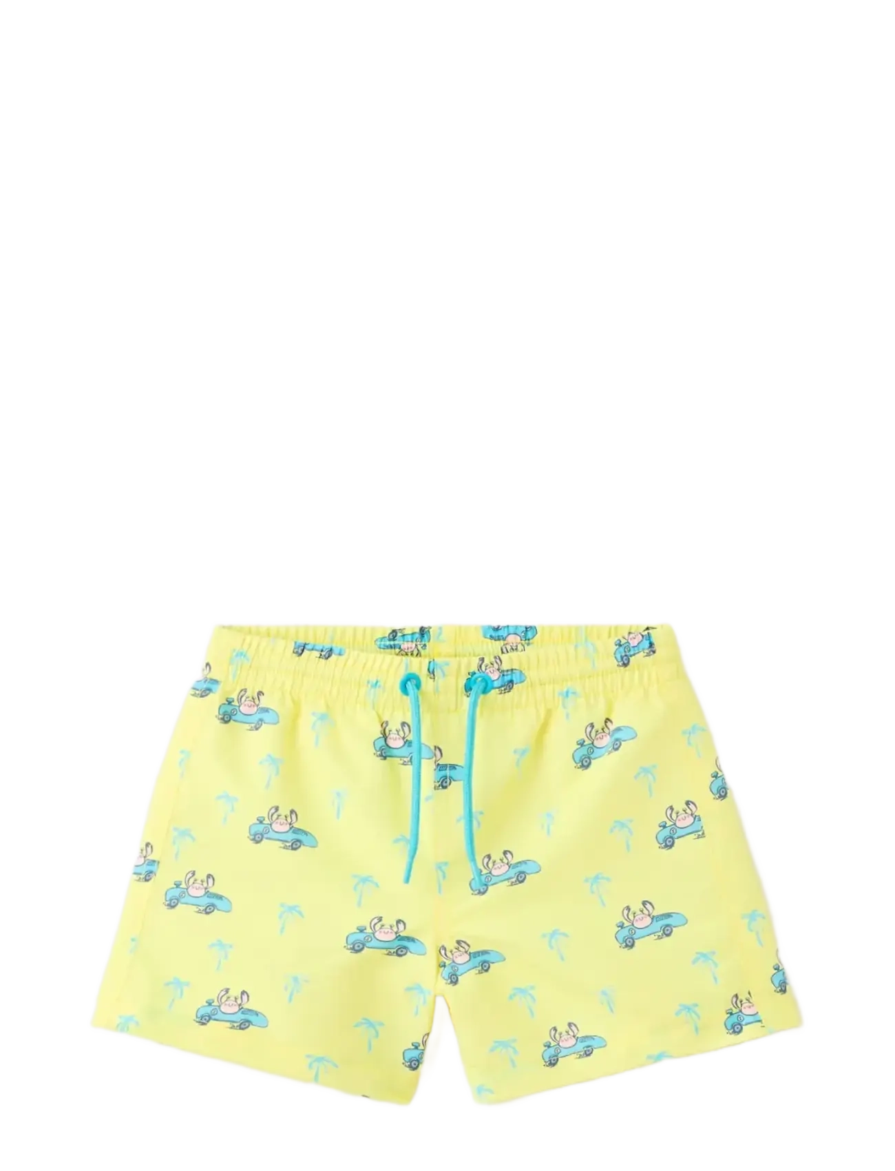 Mango Crab-Print Swimsuit, 4-5, Yellow, Badetøj > Badeshorts, Børn