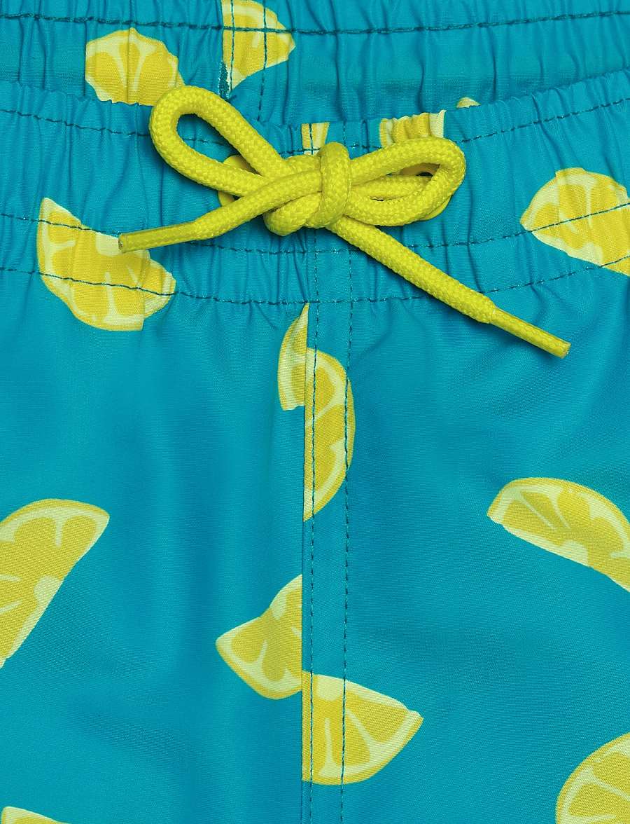 Mango - Lemon-print swimming trunks - medium blue - 2