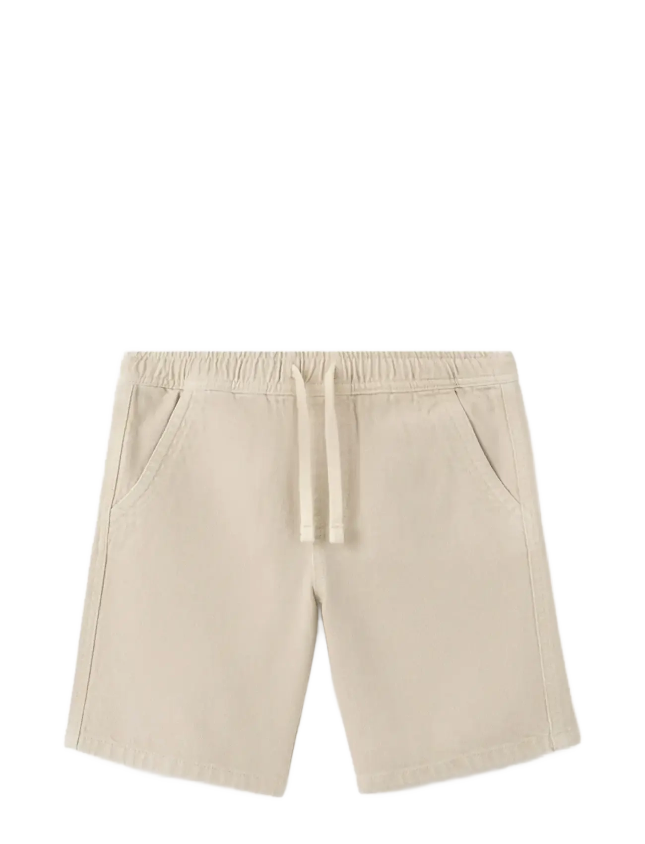 Mango Straight Cotton Bermuda Shorts, 134, Beige - Casual Kinder