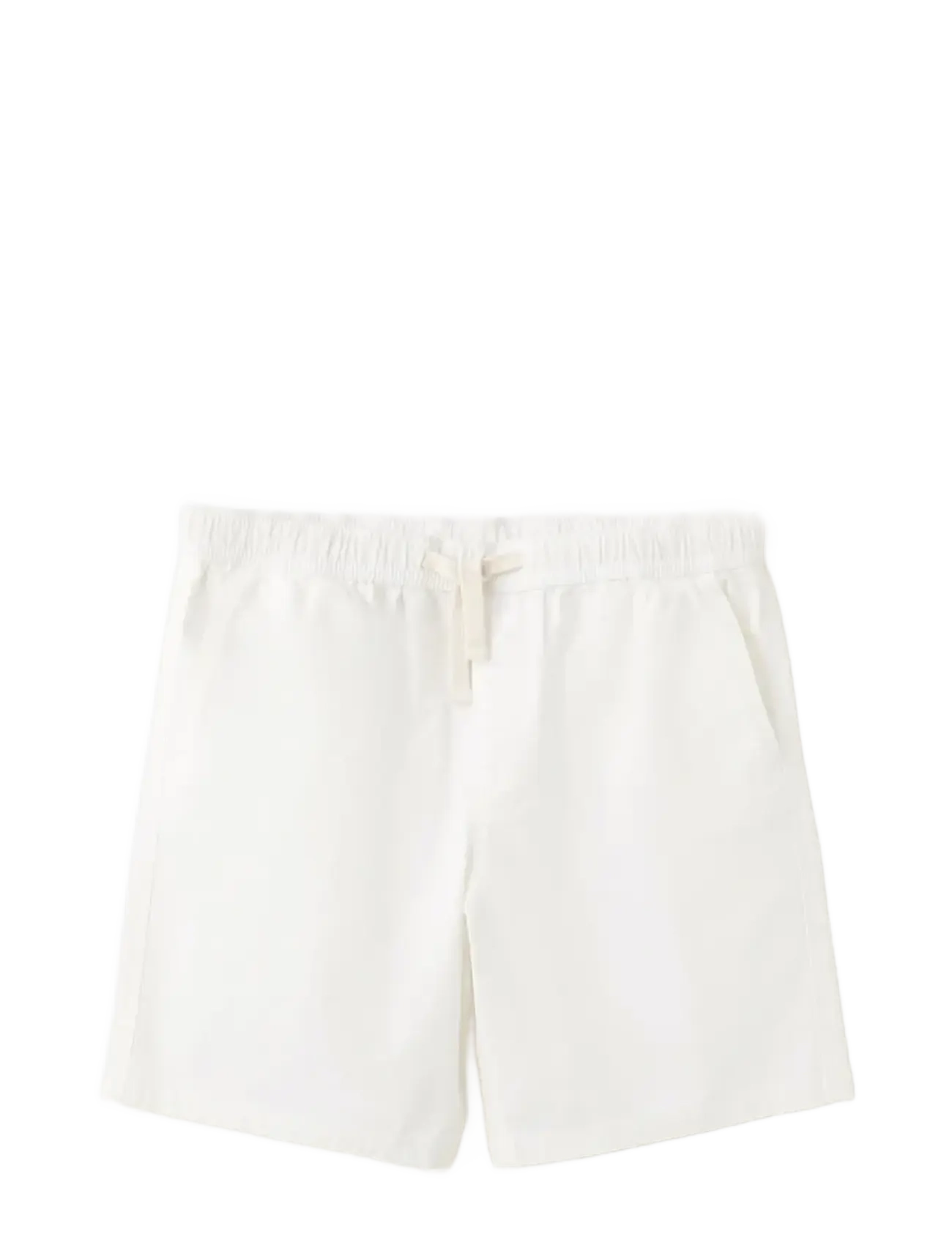 Mango Cotton Shorts With Drawstring, 140, Shorts, Creme - Casual Kinder