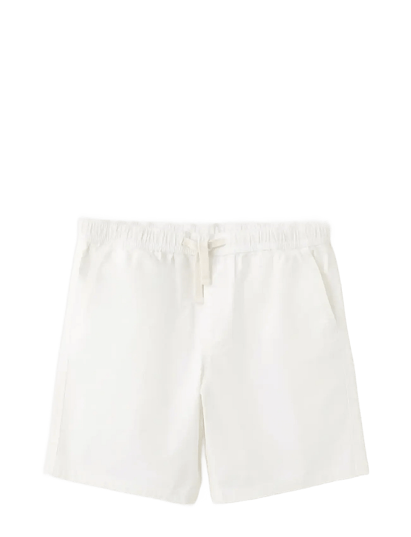 Mango - Cotton shorts with drawstring - shortsit - natural white - 0
