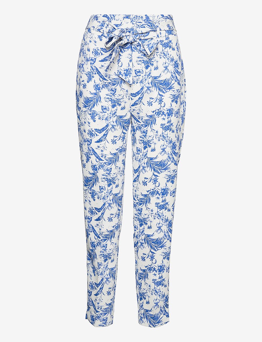 Mango - Bow printed trouser - slim fit bukser - offwhite - 1