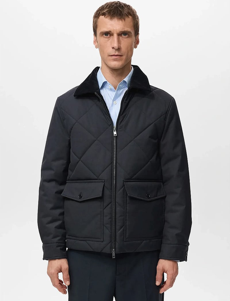 Mango - Quilted water repellent jacket - forårsjakker - dark blue - 0