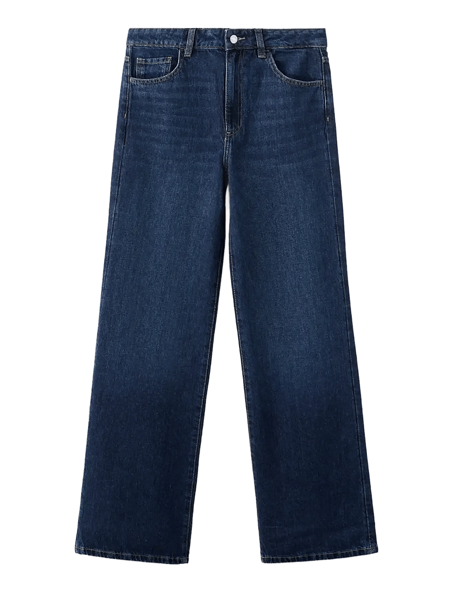Mango - Danila high-waisted wide leg jeans - brede jeans - open blue - 1