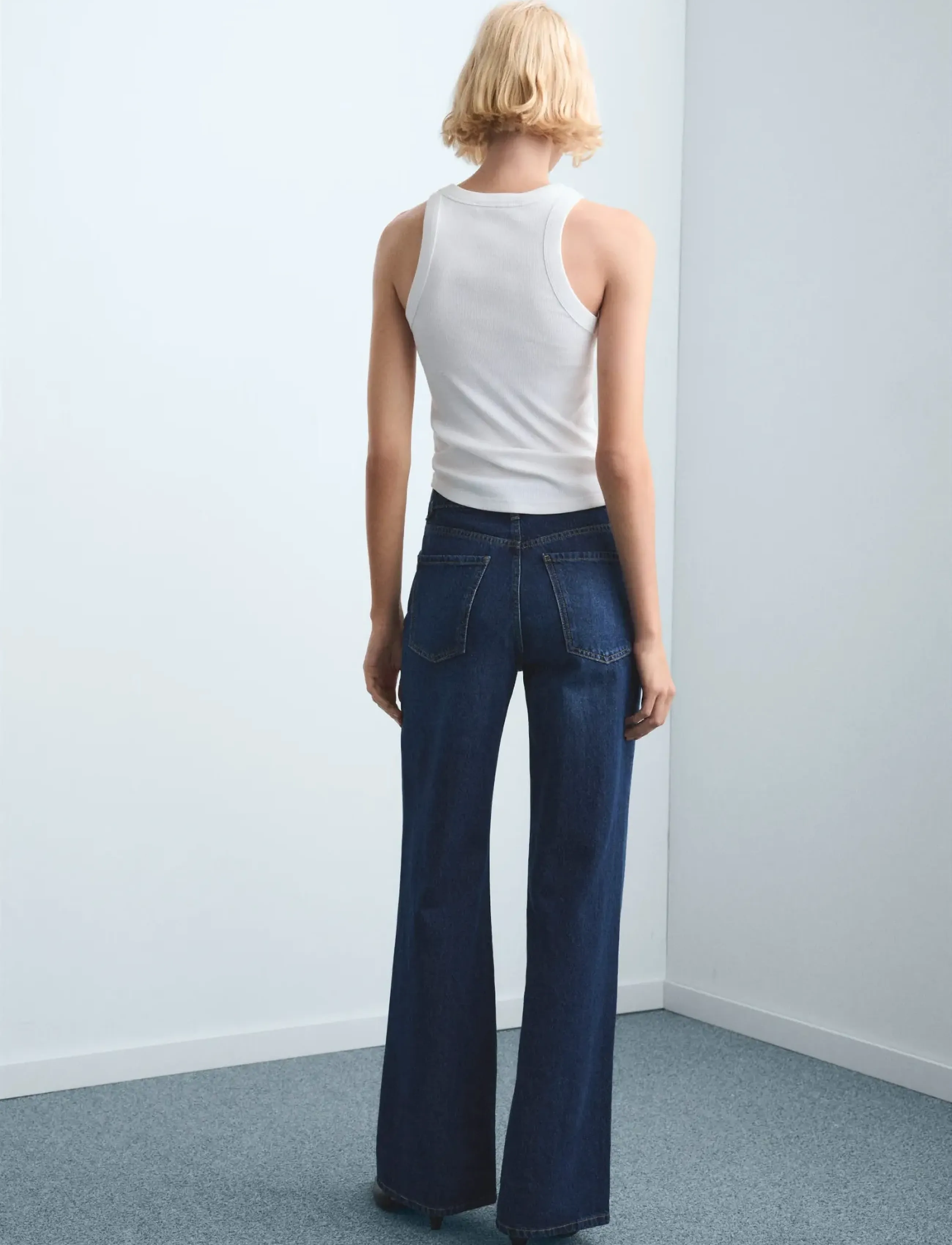Mango - Danila high-waisted wide leg jeans - brede jeans - open blue - 2