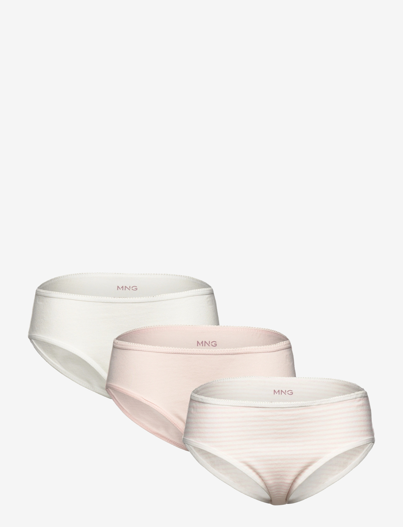 Mango - 3 pack cotton panties - trusser - pink - 0