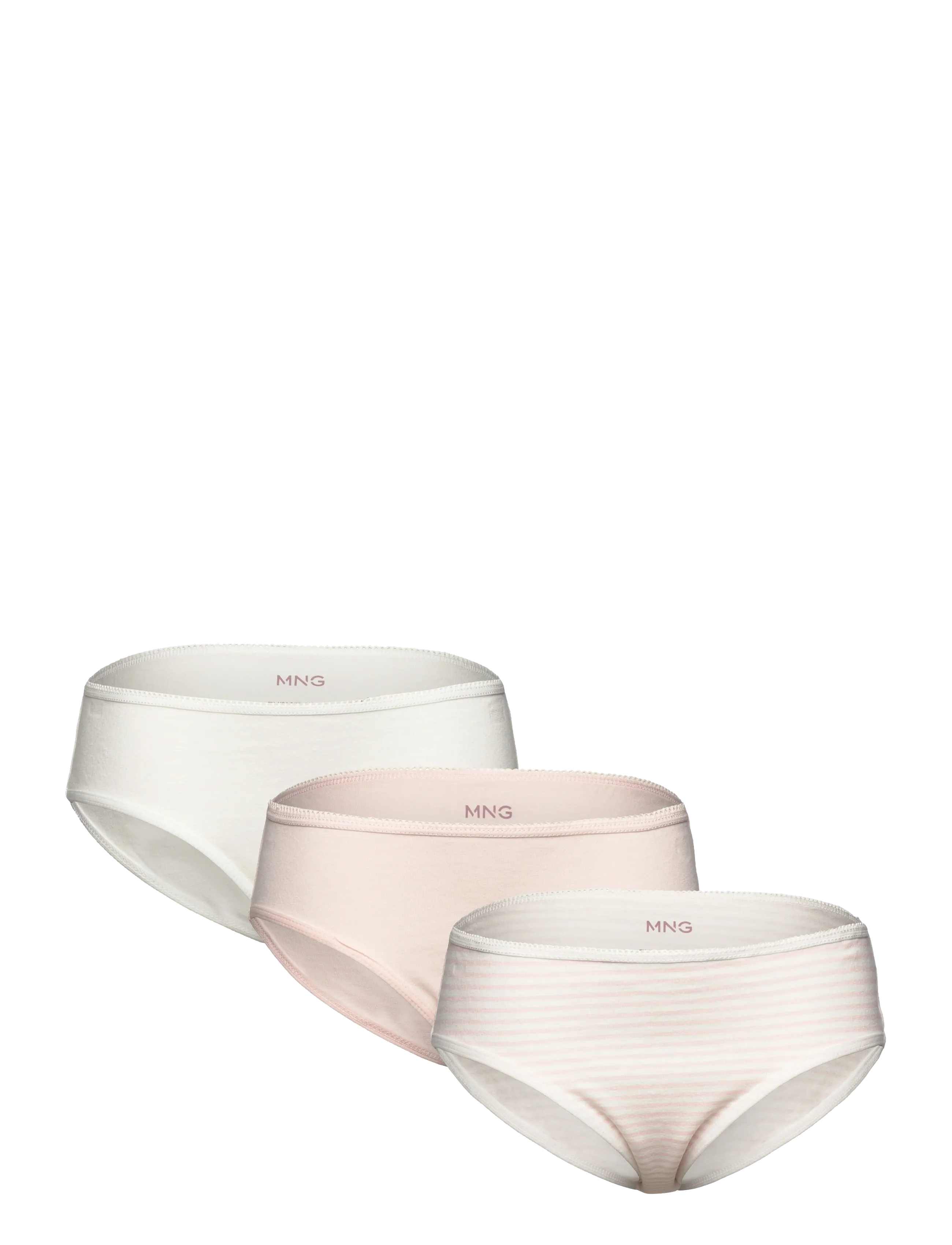 Mango 3 pack cotton panties - Mango - PINK / pink/rose