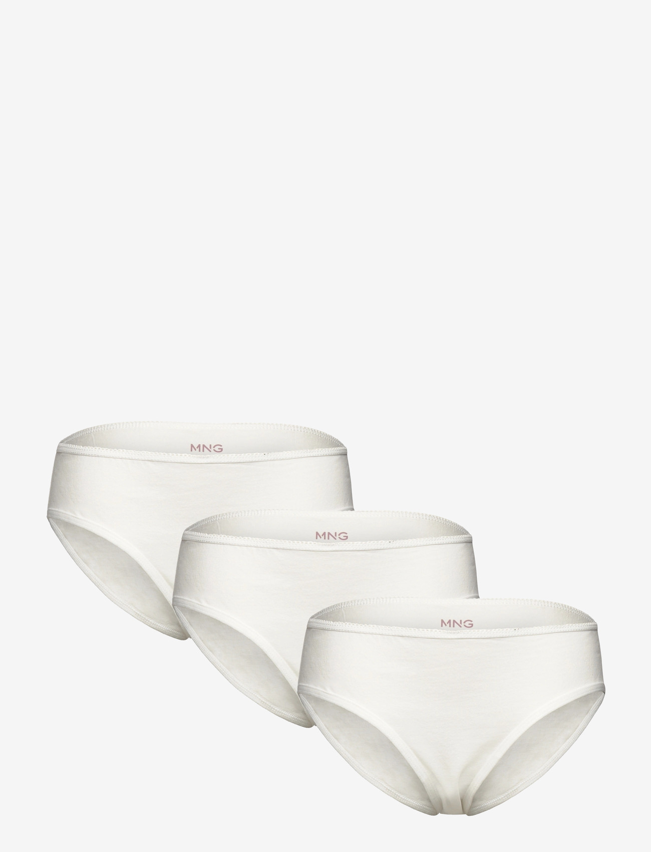 Mango - 3 pack cotton panties - underbukser - natural white - 0