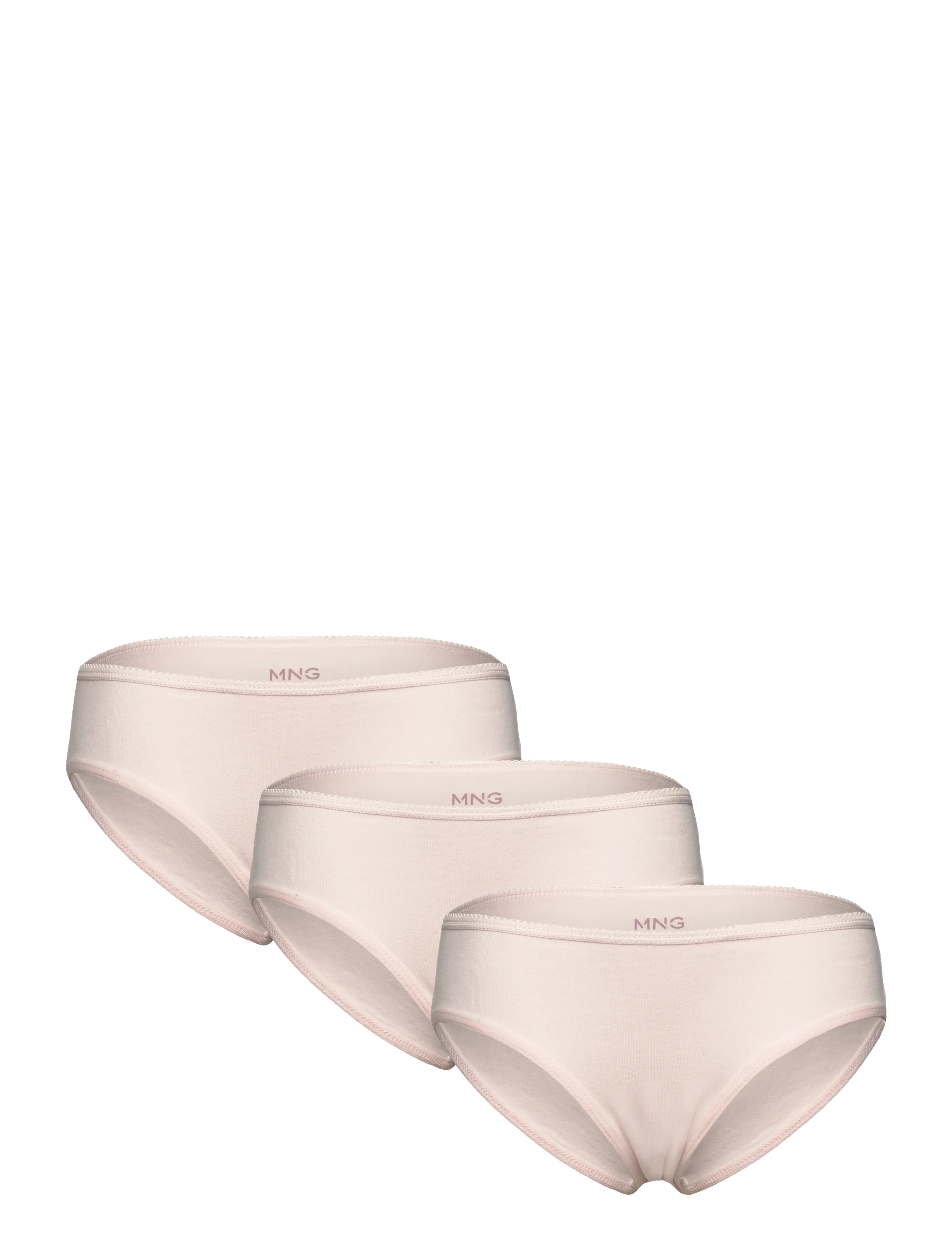 Mango 3 Pack Cotton Panties, Børn, 3-pak Bomuldstrusser, Pink, Str: 5-6