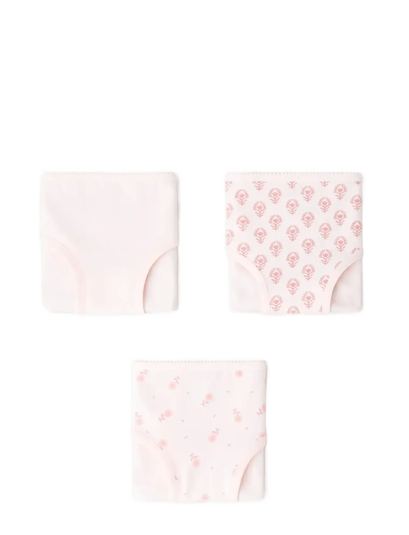 Mango 3 pack cotton panties - Kläder - LT-PASTEL PINK / pink/rose