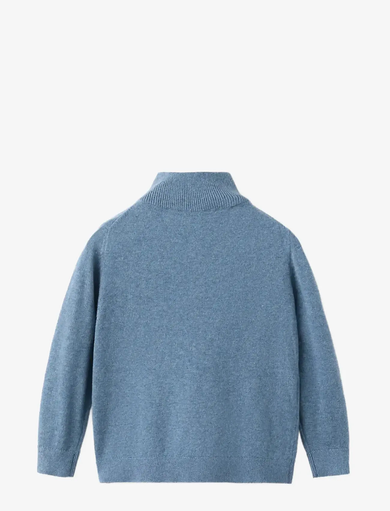 Mango - Perkins-neck sweater - trøjer - medium blue - 1