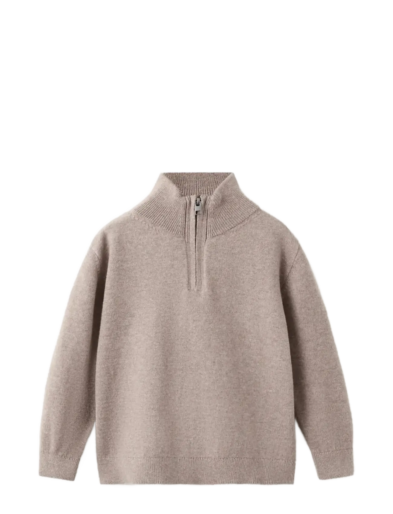 Mango Perkins-neck sweater - Mango - MEDIUM BROWN / beige