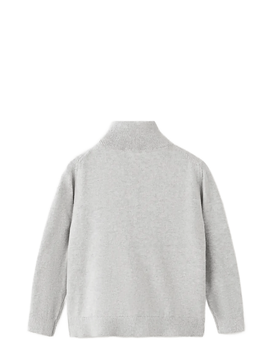 Mango - Perkins-neck sweater - stickade tröjor - medium grey - 1