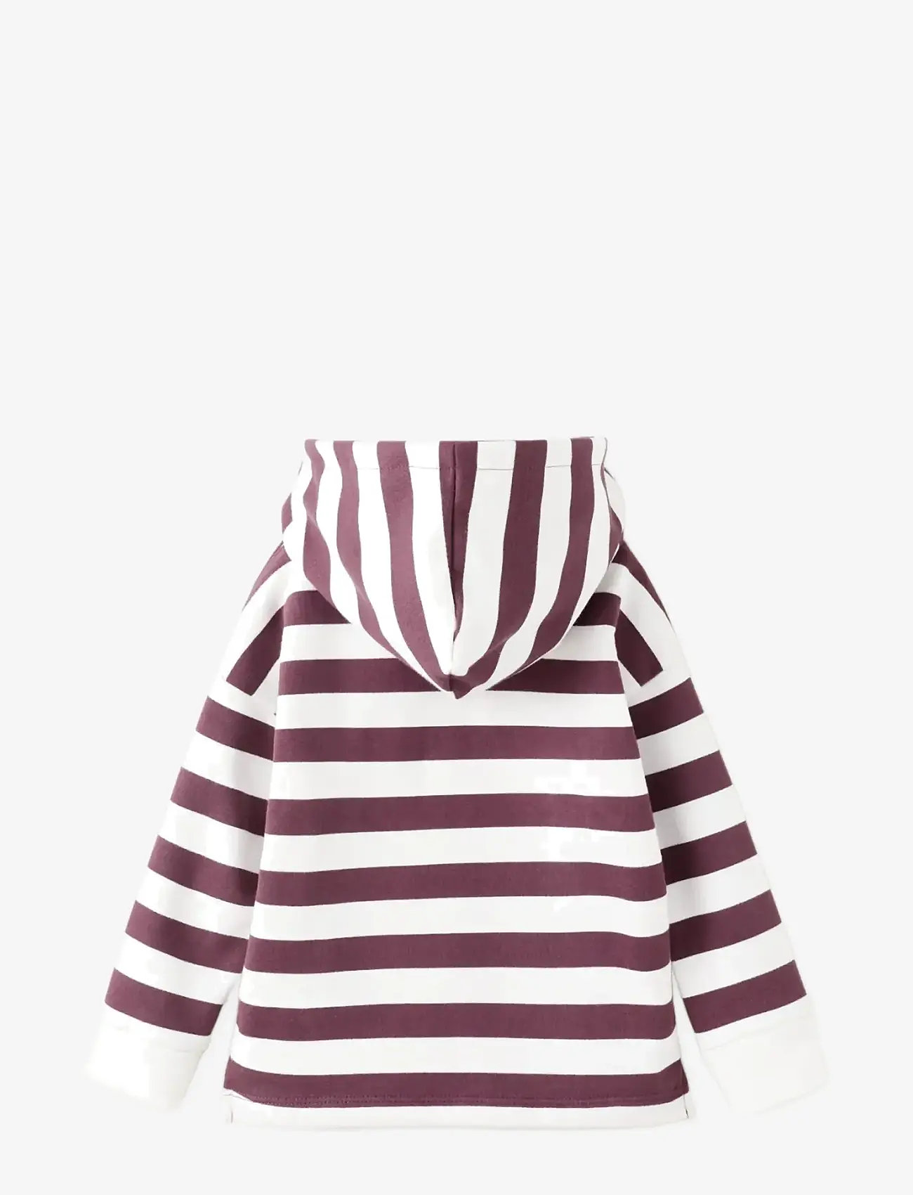 Mango - Striped hooded sweatshirt - hættetrøjer - dark red - 2