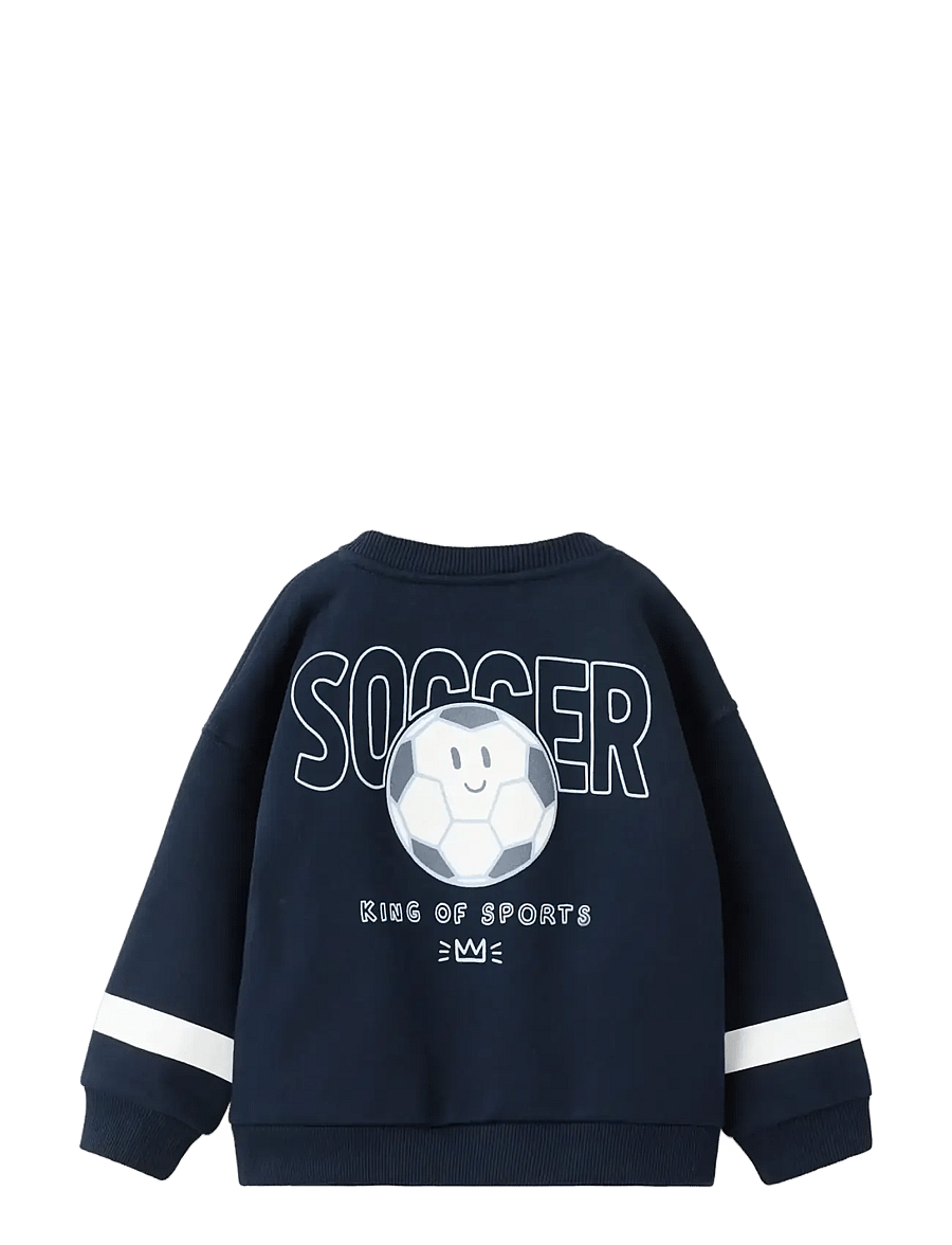 Mango - Printed cotton sweatshirt - sweatshirts - navy - 2