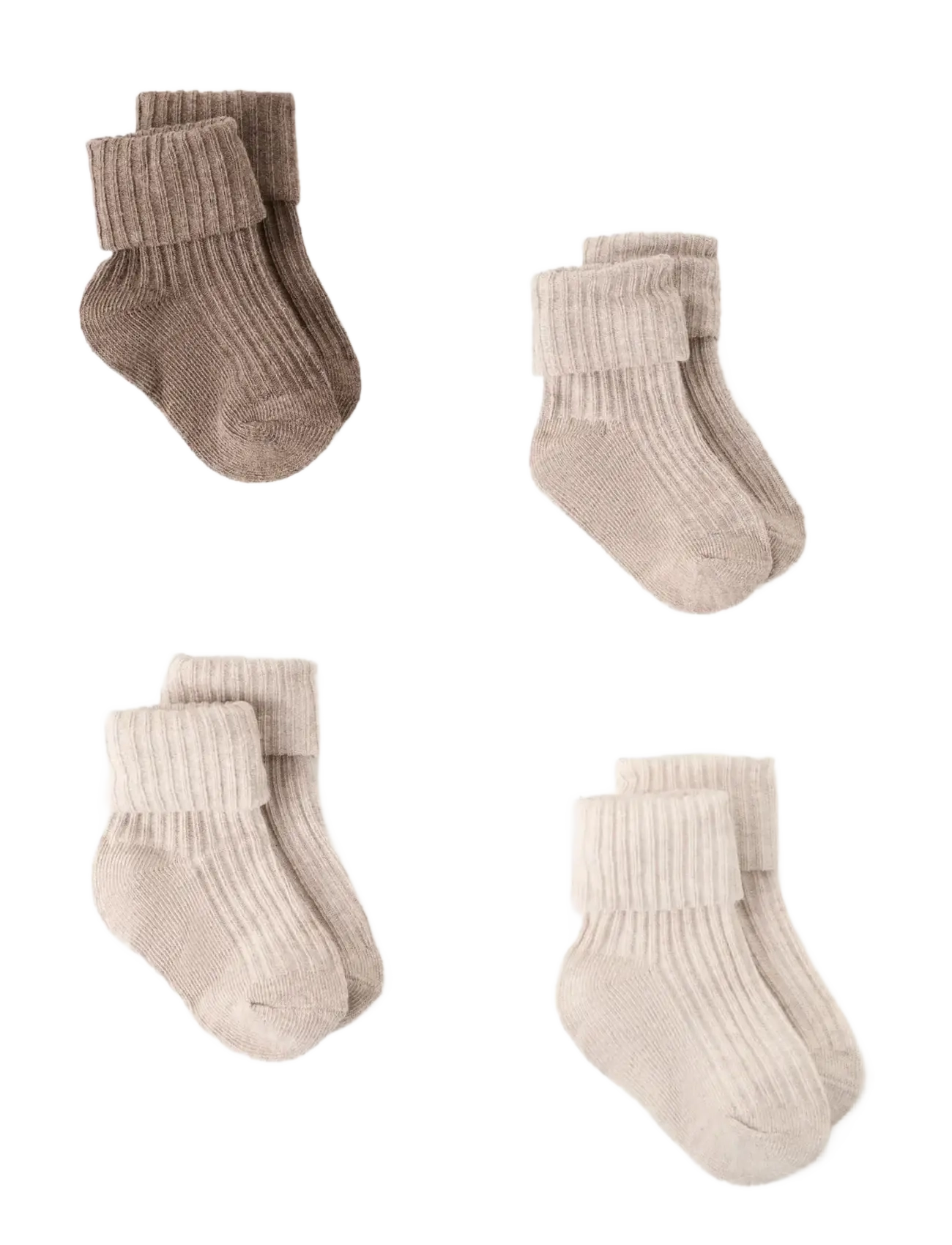 Mango 4 pack ribbed socks - Osta ikäryhmittäin - LIGHT BEIGE / beige