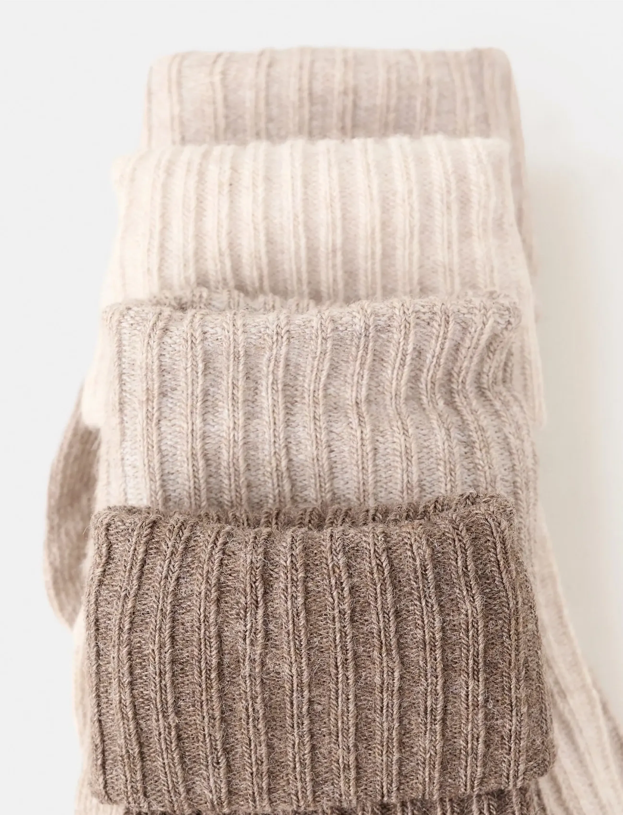 Mango - 4 pack ribbed socks - bebisstrumpor - light beige - 1