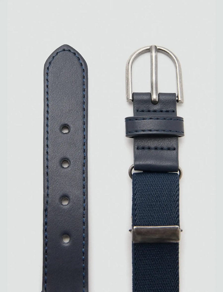 Mango - Appliqué elastic belt - bælter - navy - 3