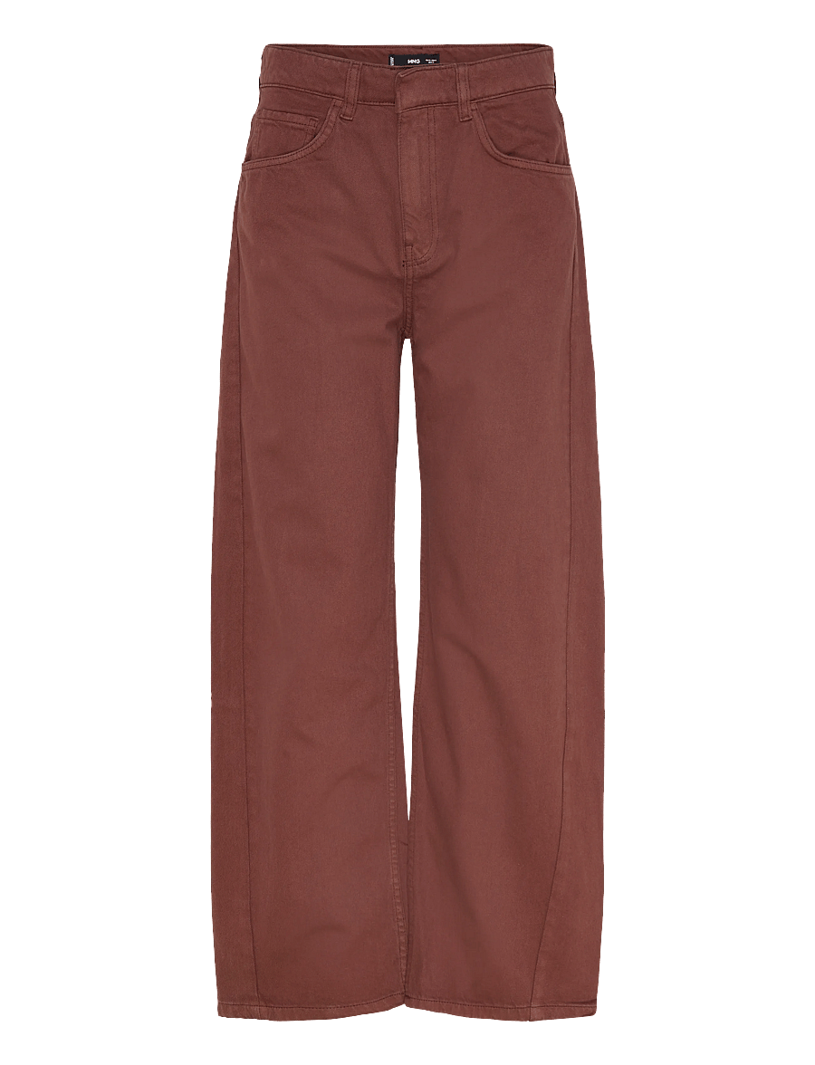 Mango - Mid-rise balloon jeans - barrel jeans - medium orange - 1