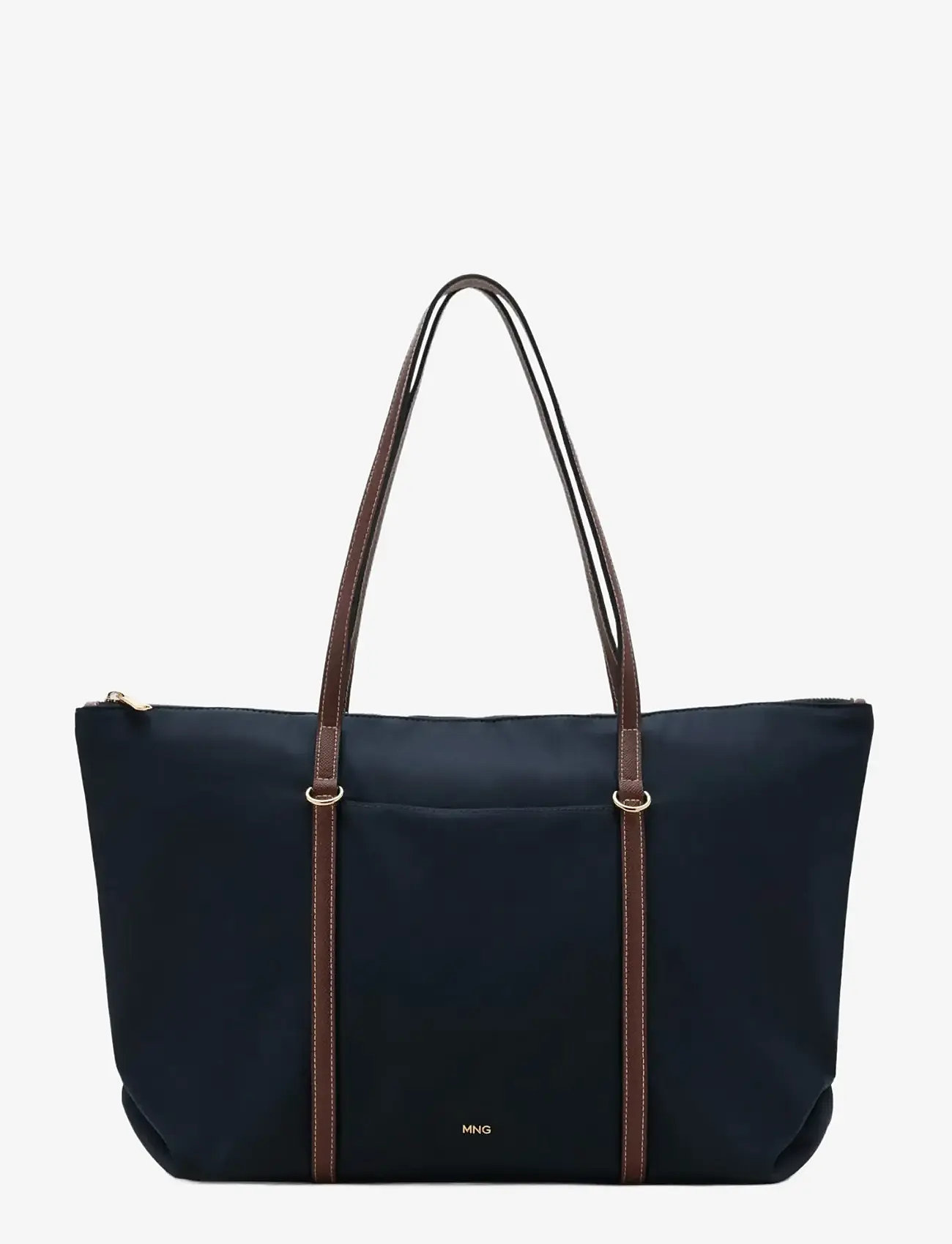 Mango - Shopper bag with double handle - laveste priser - navy - 0