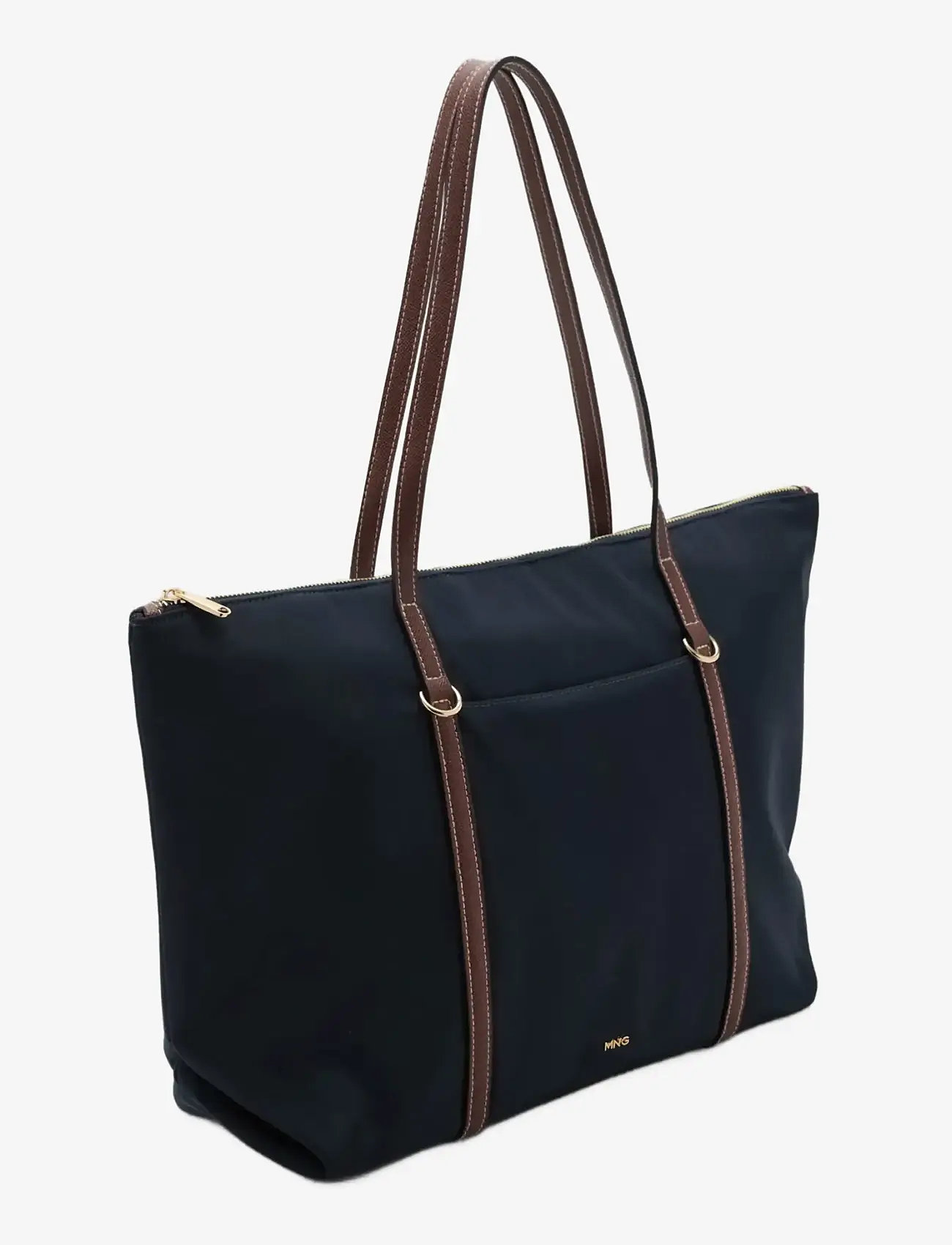 Mango - Shopper bag with double handle - laveste priser - navy - 1