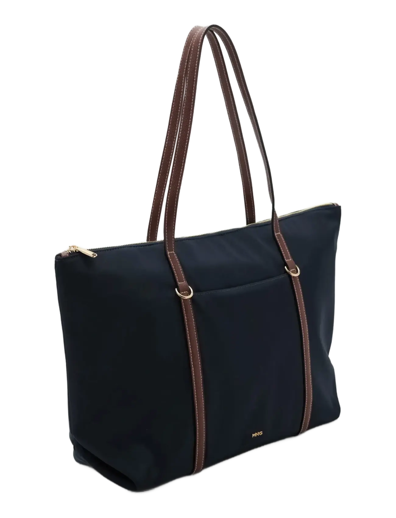 Mango - Shopper bag with double handle - navy - 1