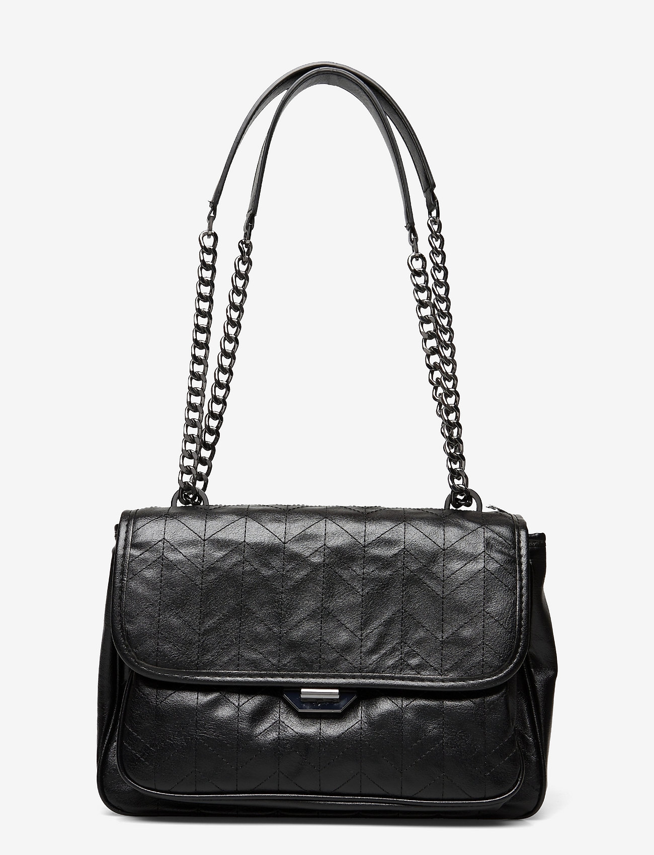Seam flap bag - BLACK