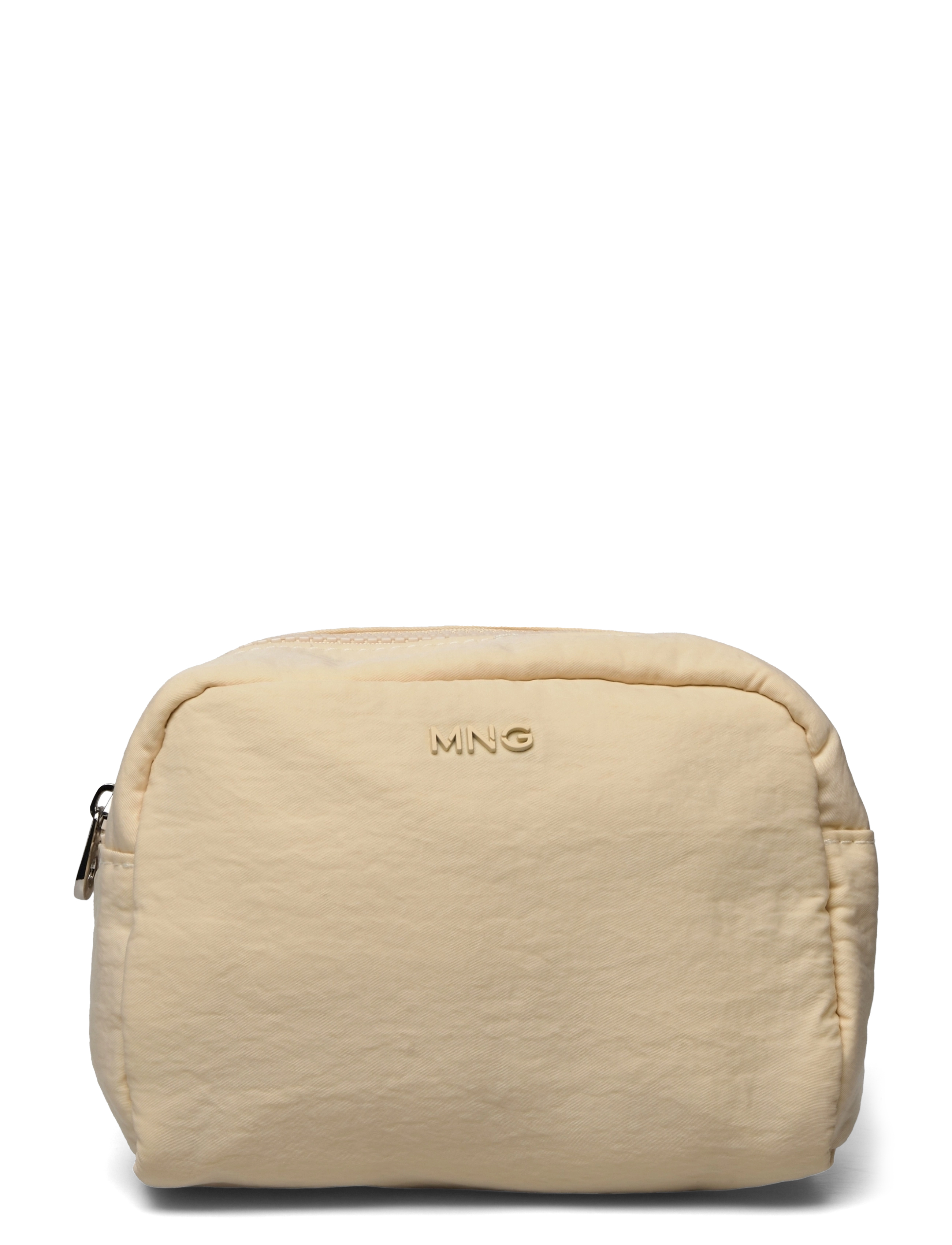 Zipped toiletry bag with logo - ECRU