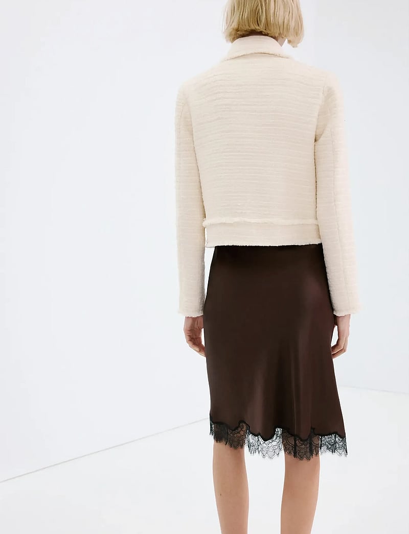 Mango - Tweed jacket with notched lapel collar - uldjakker - light beige - 2