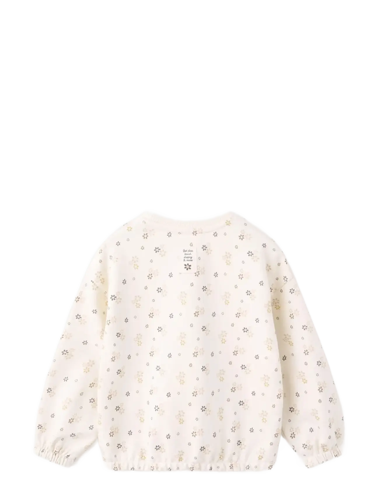 Mango - Floral print cotton sweatshirt - sweatshirts - light beige - 1