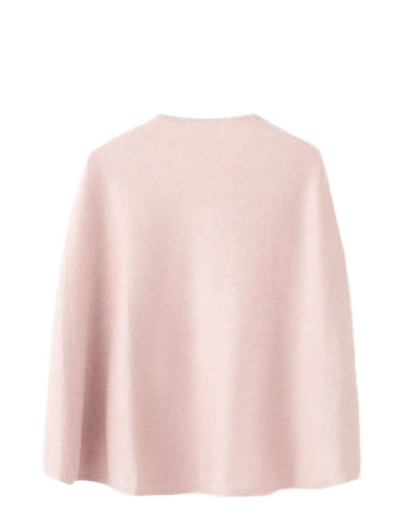 Mango - Knitted cape with lace details - koftor - lt-pastel pink - 1