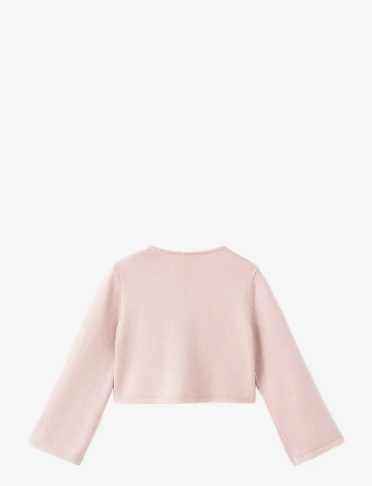 Mango - Openwork detail knit cardigan - cardigans - lt-pastel pink - 1