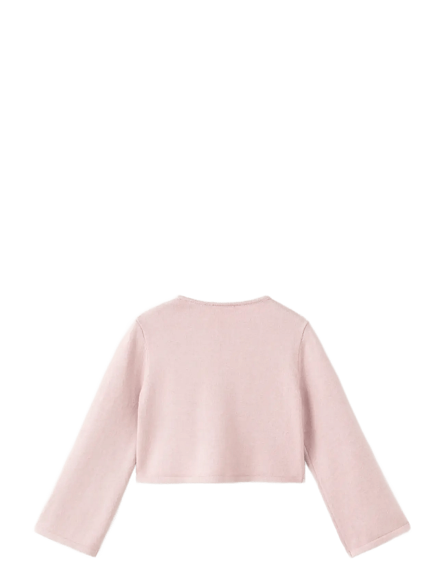 Mango - Openwork detail knit cardigan - cardigans - lt-pastel pink - 1