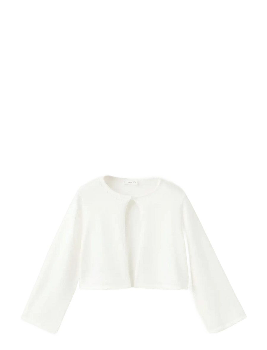 Mango - Openwork detail knit cardigan - neuletakit - natural white - 1