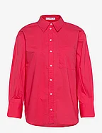 Oversize cotton shirt - CORAL
