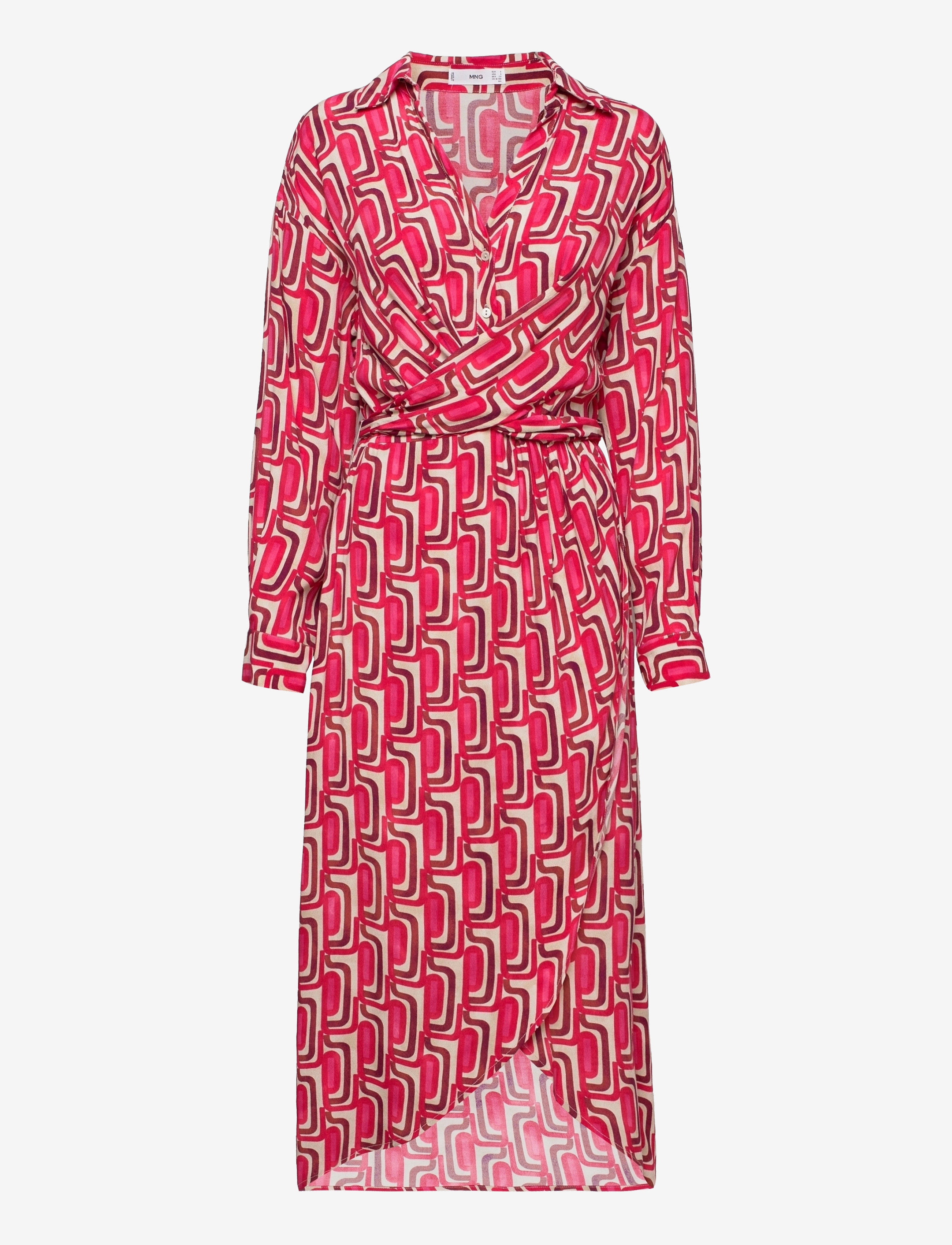 Mango CHAIN - Kleider - RED / multi