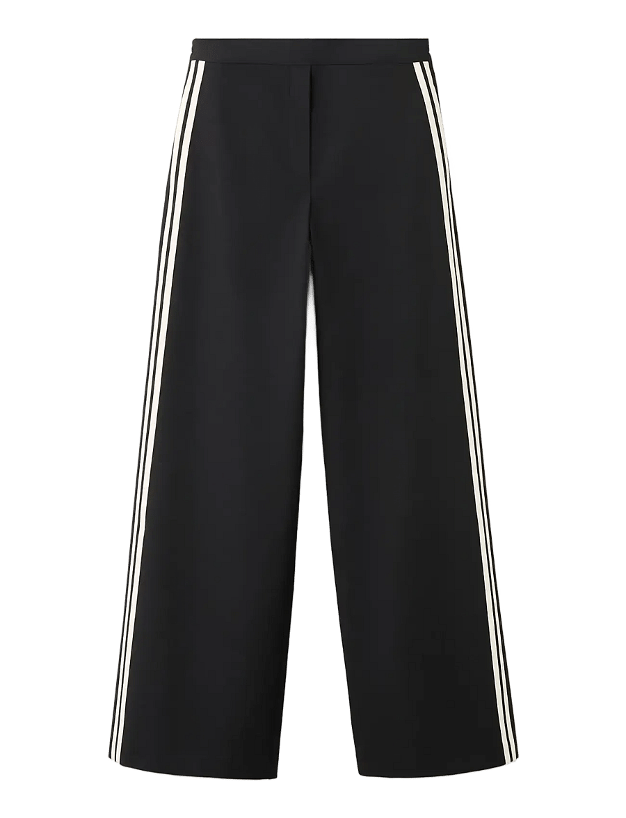 Mango - Combined striped trousers - vida byxor - black - 1
