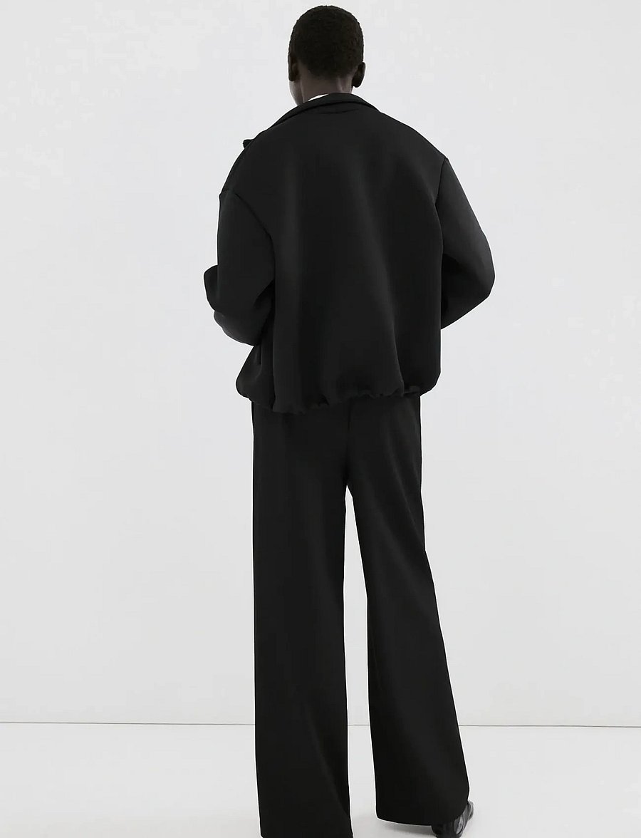 Mango - Combined striped trousers - vida byxor - black - 2
