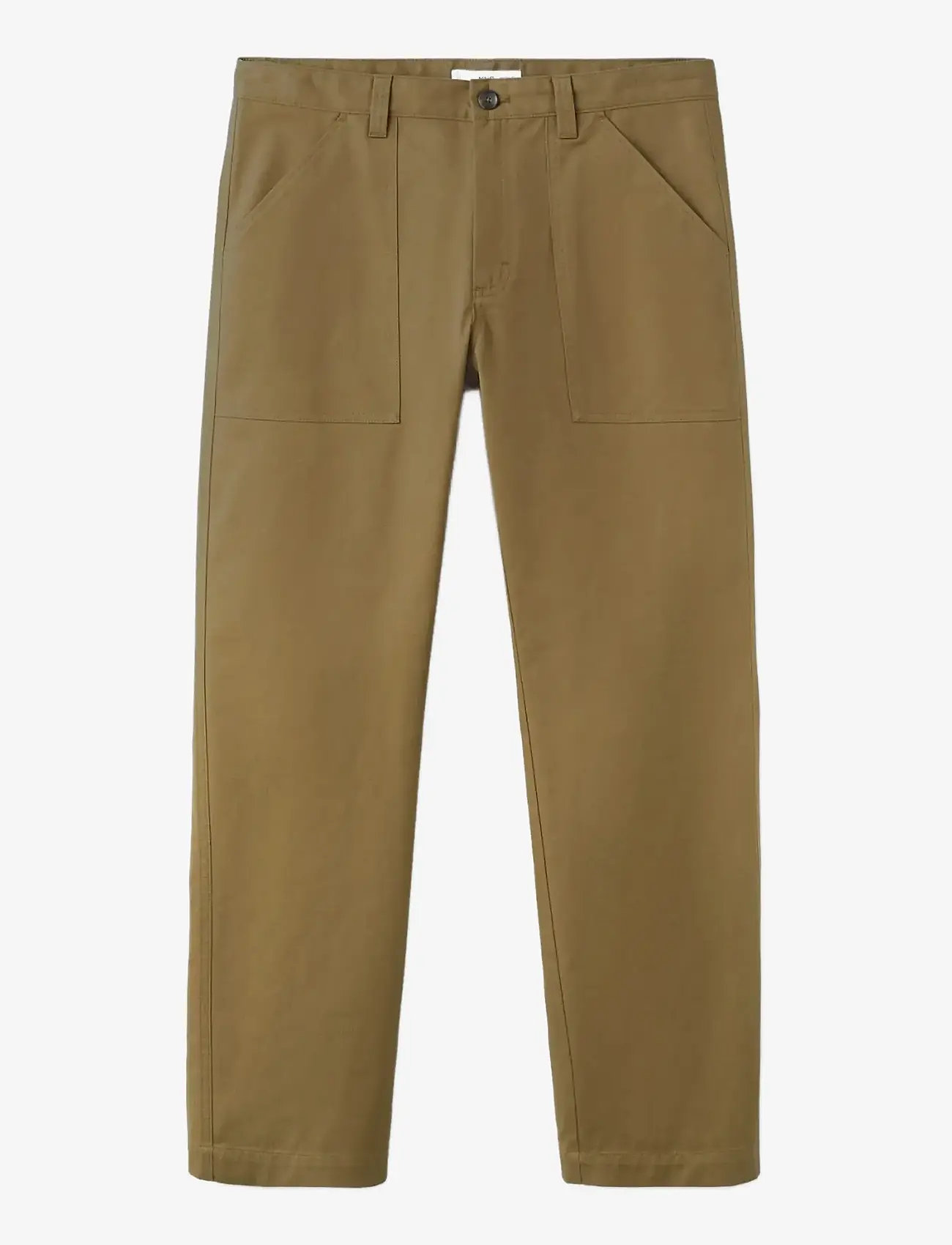 Mango - Relaxed fit trousers with patch pockets - cargobukser - dark yellow - 1