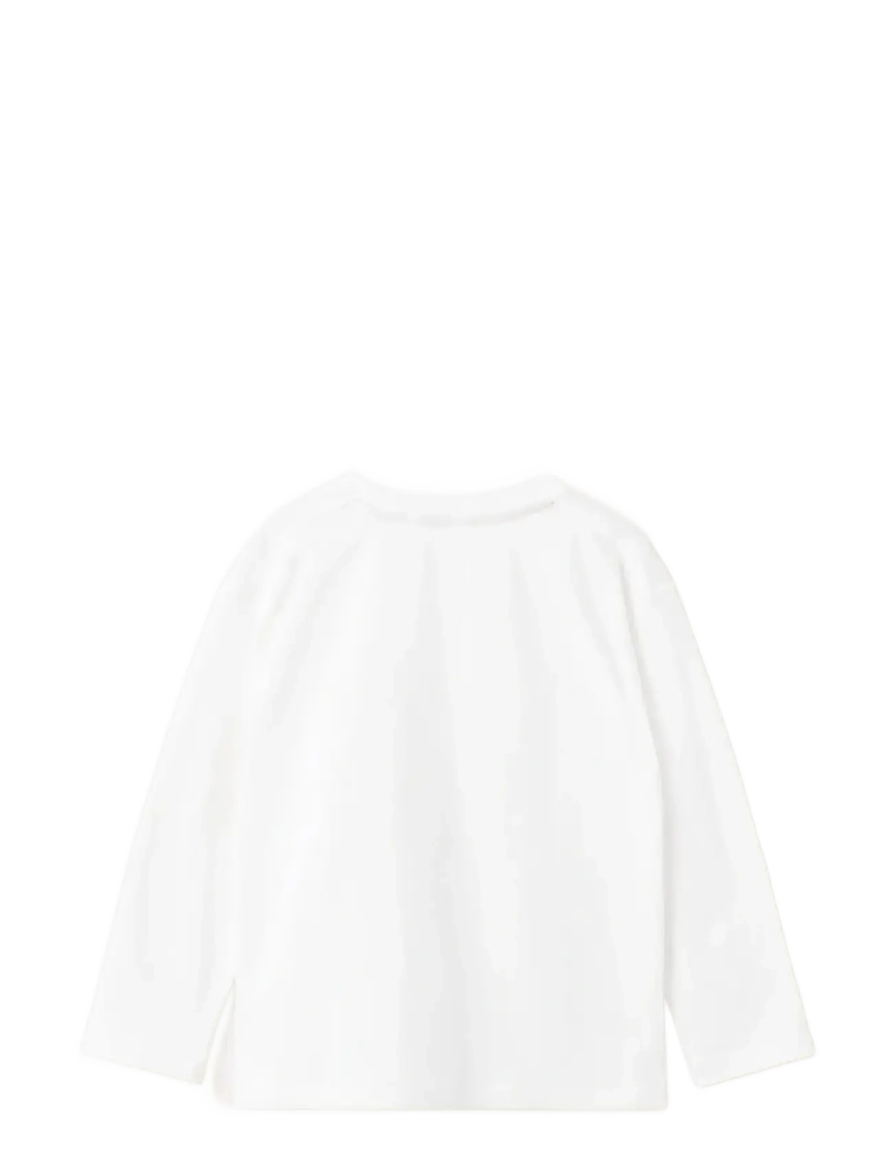 Mango - Printed cotton-blend t-shirt - langærmede t-shirts - natural white - 1