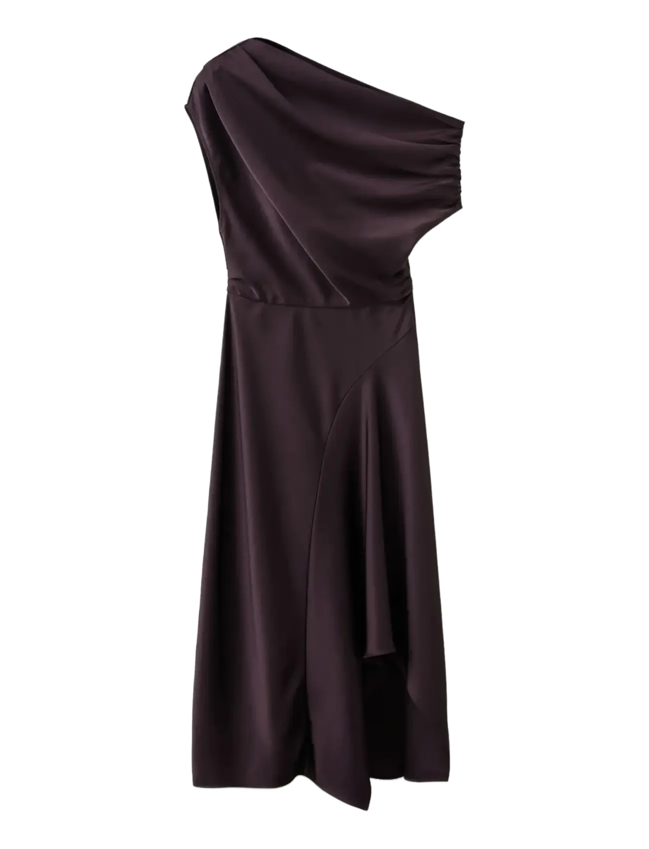 MANGO Asymmetrical Flared Kleid Braun - XL - Damen