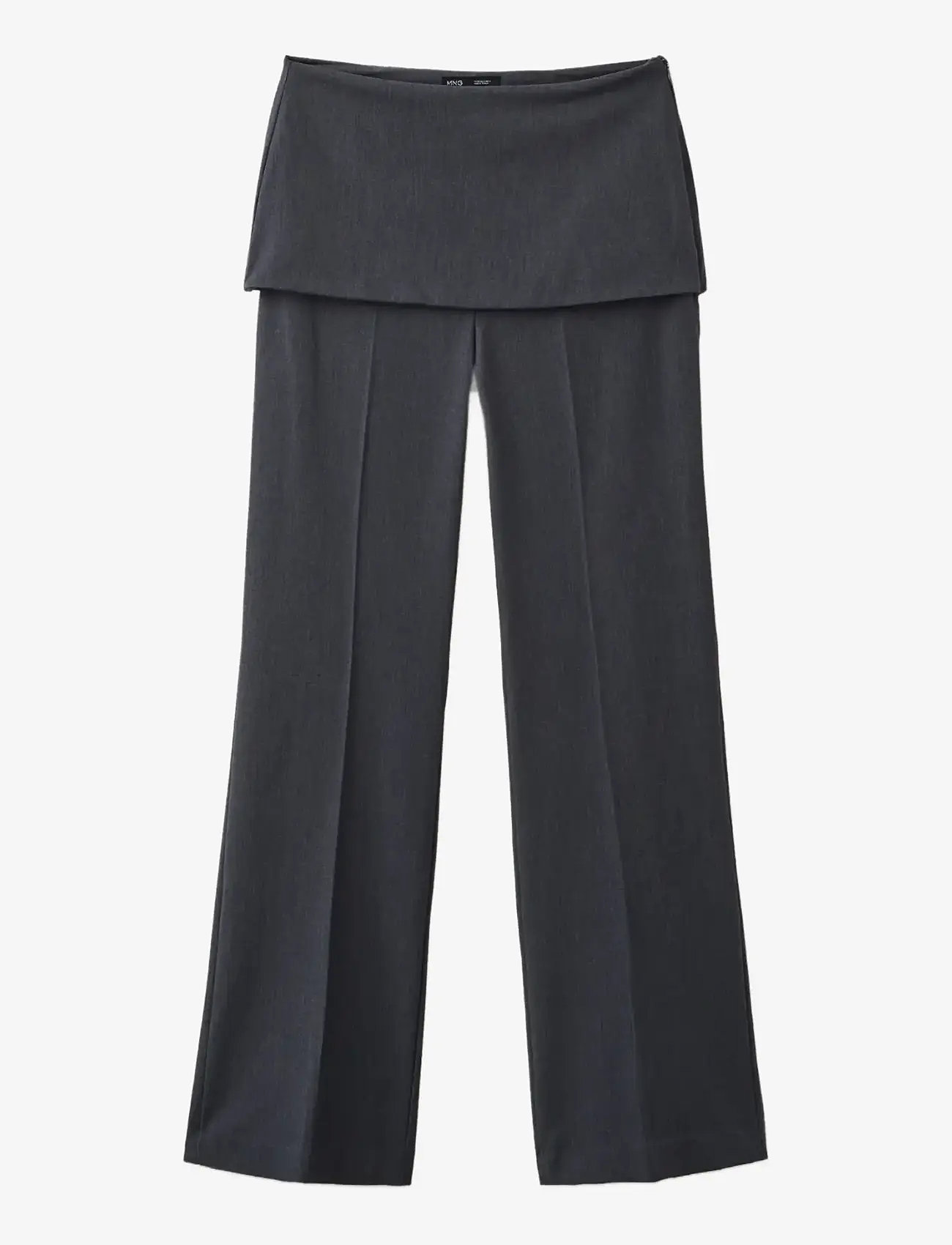 Mango - Straight-leg trousers with a mixed design - bukser med lige ben - grey - 1
